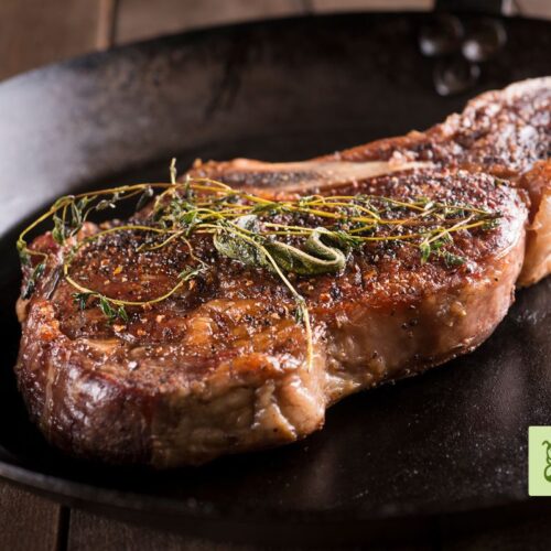 Pan Fried Rib Eye Steak